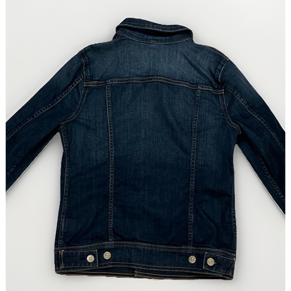 7 FOR ALL MANKIND Classic Denim Jacket Eden Port Dark Blue Women's Size XS - Picture 8 of 14